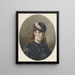 Portrait einer jungen Frau mit einem Schleierhut - Joseph de Groot — gerahmtes Bild an der Wand