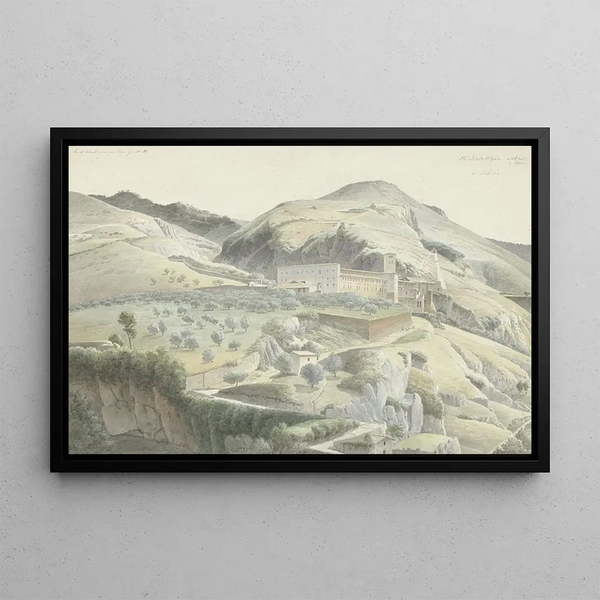 Josephus Augustus Knip - Landschap met klooster bij Subiaco.webp
