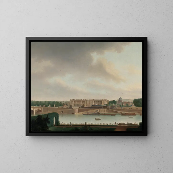 La vue de l'ambassade batave à Paris - Josephus Augustus Knip — gerahmtes Bild an der Wand