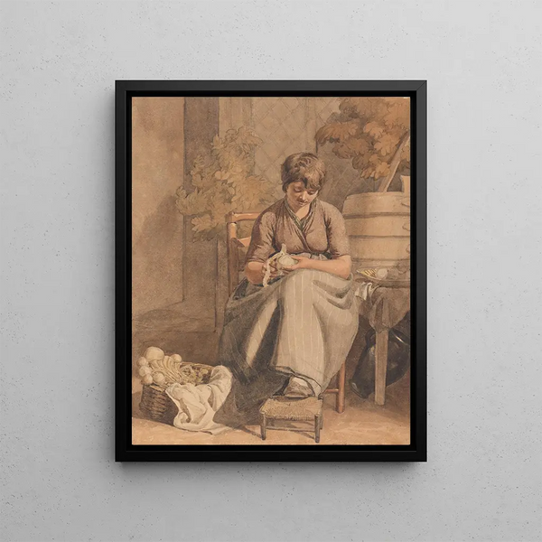Joshua Cristall - A Girl Peeling Vegetables.webp
