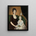 Elizabeth Beatty und ihre Tochter Susan von Joshua Johnson — gerahmter Kunstdruck
