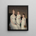 Grace Allison McCurdy Mme Hugh McCurdy und ihre Töchter Mary Jane und Letitia Grace - Joshua Johnson — gerahmtes Bild an der Wand