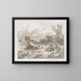 Der Staudamm von Bolling bei Peterburg, Virginia - Joshua Shaw — gerahmtes Bild an der Wand