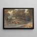 Landschaft mit Hirschen in North Carolina - Joshua Shaw — gerahmtes Bild an der Wand