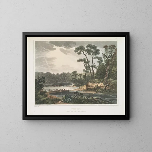 Cove aux huîtres, Virginie - Joshua Shaw — gerahmtes Bild an der Wand
