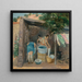 Tag des Wäschewaschens in Santa Fe - John Sloan — gerahmtes Bild an der Wand