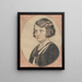 Portrait von Mme Hanulovej - Jozef Hanula — gerahmtes Bild an der Wand