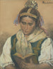 Lesung im traditionellen Kostüm - Jozef Hanula — Ansicht des Kunstwerks