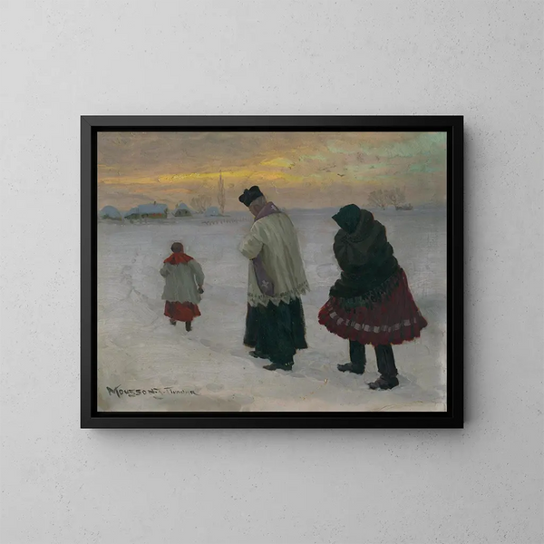 Au dernier sacre - Jozef Teodor Mousson — gerahmtes Bild an der Wand
