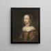 Anna Dorotea 1640-1713 Prinzessin von Holstein-Gottorp Äbtissin und Quedlingsburg - Jürgen Ovens — gerahmtes Bild an der Wand
