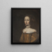 Hedvig Eleonora 1636-1715 Prinzessin von Holstein-Gottorp Königin von Schweden - Jürgen Ovens — gerahmtes Bild an der Wand
