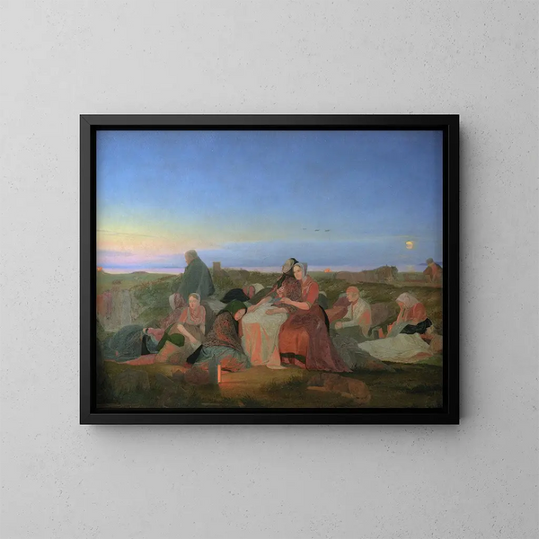 Die Kranken schlafen am Helenegraven bei Tisvilde - Jørgen Sonne — gerahmtes Bild an der Wand