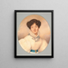 Dame in Weißem Kleid - Joseph Bordes — gerahmtes Bild an der Wand