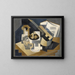 Gitarre und Obstschale auf einem Tisch - Juan Gris — gerahmtes Bild an der Wand