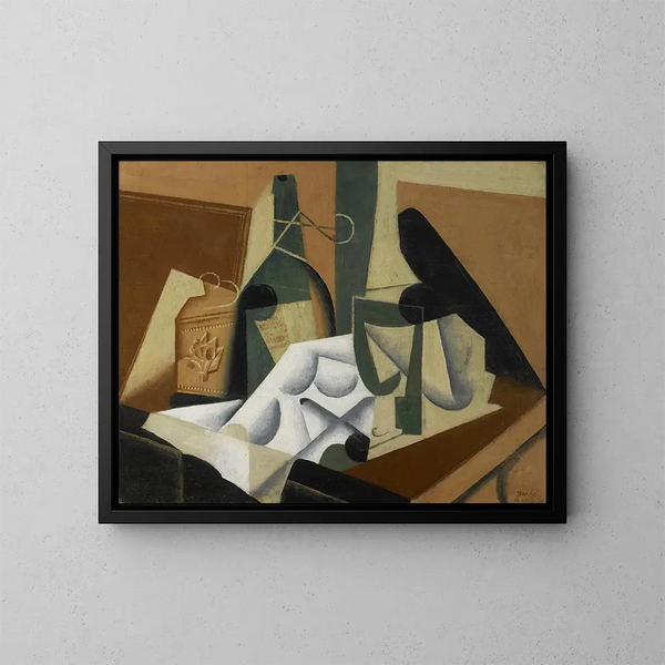 La nappe blanche - Juan Gris — gerahmtes Bild an der Wand