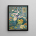 Vase mit Bananen, Zitronen und Büchern - Juan de Echevarría — gerahmtes Bild an der Wand