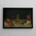 Stillleben und gedeckter Tisch - Juan van der Hamen y León — gerahmtes Bild an der Wand