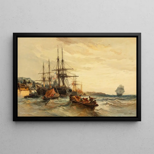 JulesAchille Nol - Marine with boats in port.webp