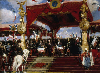 JulesArsne Garnier - La distribution des drapeaux  Longchamp le 14 juillet 1880.webp