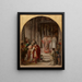 Saint Ambroise verbietet dem Kaiser Theodosius den Zutritt zum Heiligtum, schuldig des Mordes an den Einwohnern von Antiochia - Jules - Eugène Lenepveu — gerahmtes Bild an der Wand