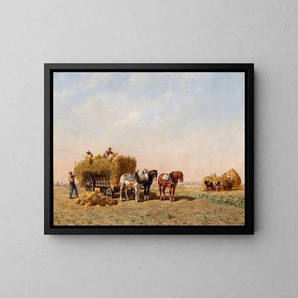 Ladung des Mais - Jules-Jacques Veyrassat — gerahmtes Bild an der Wand