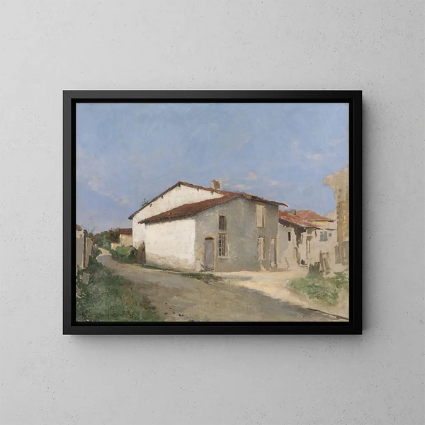 Straße in Damvillers - Jules Bastien-Lepage — gerahmtes Bild an der Wand