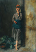 Mädchen, das Kirschen isst - Jules Breton — Ansicht des Kunstwerks