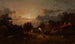 Dorfszene bei Sonnenuntergang - Jules Dupré — Ansicht des Kunstwerks