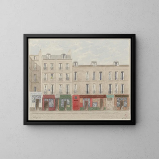 Rue Beaubourg Nr. 47 und 49, 3. Arrondissement - Jules Gaildrau — gerahmtes Bild an der Wand