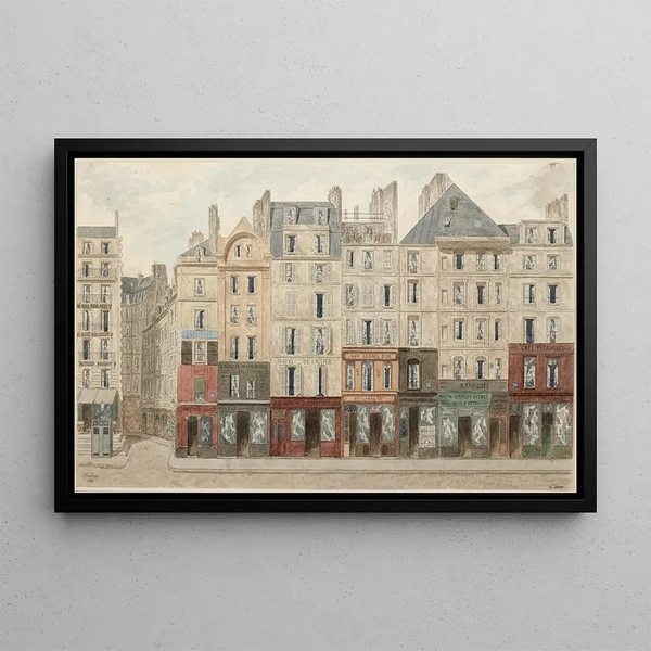Rue Galande N° 13 5ème arrondissement - Jules Gaildrau — gerahmtes Bild an der Wand