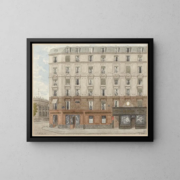 der Straße Loncladel, früher Straße Joquelet, Nr. 12, 2. Arrondissement - Jules Gaildrau — gerahmtes Bild an der Wand