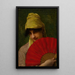 L'éventail rouge - Jules Joseph Lefebvre — gerahmtes Bild an der Wand