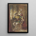 Cavalier sitzend mit Dame stehend dahinter - Jules Lunteschütz — gerahmtes Bild an der Wand