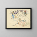 Frau mit ihrem Hund und Nacktem - Jules Pascin — gerahmtes Bild an der Wand