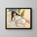 Frau ausgestreckt - Jules Pascin — gerahmtes Bild an der Wand
