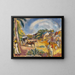 Landschaft mit Figuren und Kutsche - Jules Pascin — gerahmtes Bild an der Wand