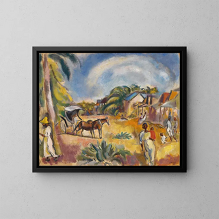 Jules Pascin - Landscape with Figures and Carriage.webp