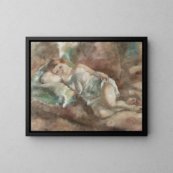 Le repos du modèle - Jules Pascin — gerahmtes Bild an der Wand