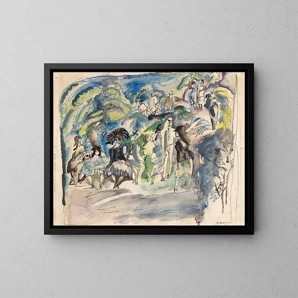 Parc de la Havane - Jules Pascin — gerahmtes Bild an der Wand
