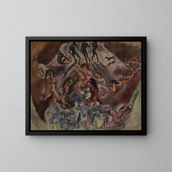 Höllenfeuer - Jules Pascin — gerahmtes Bild an der Wand