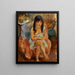 sitzende Figur Junge Frau sitzend - Jules Pascin — gerahmtes Bild an der Wand