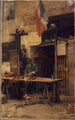 La Cour du Heaume rue Pirouette - Jules Richomme — gerahmtes Bild an der Wand