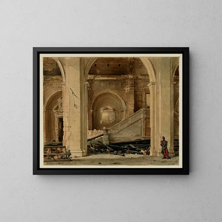 Jules Richomme - Lescalier du Palais de Justice aprs lincendie de 1871.webp