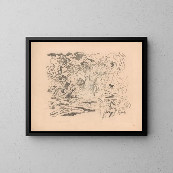 Nuages et coraux - Jules Schmalzigaug — gerahmtes Bild an der Wand