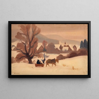 Jules mile Zingg - Traineau dans un paysage enneig.webp