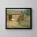 Scheune in Neu-England - Julian Alden Weir — gerahmtes Bild an der Wand