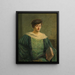 Frau liest - Julian Alden Weir — gerahmtes Bild an der Wand