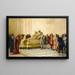 Pierre der Große besucht das Grab des Kardinals Richelieu an der Sorbonne im Jahr 1717 - Julian Boncza Tomaszewski — gerahmtes Bild an der Wand