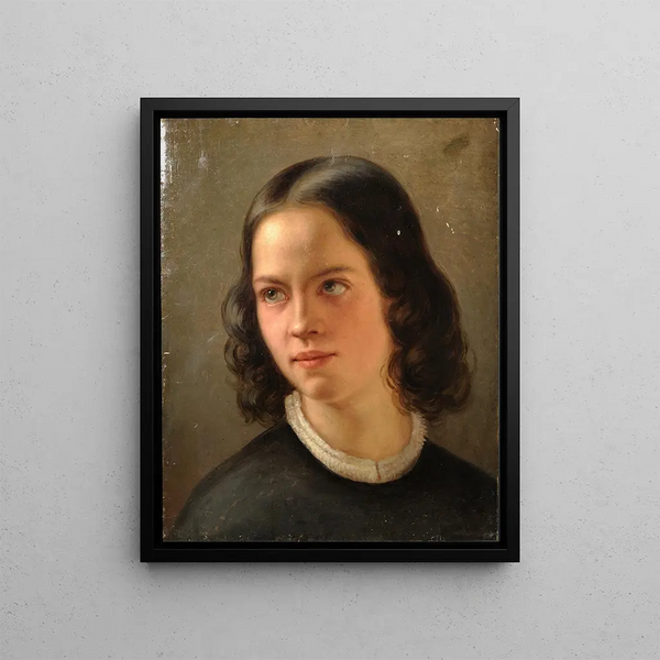 Selbstporträt - Julie Wilhelmine Hagen-Schwarz — gerahmtes Bild an der Wand
