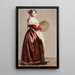 Frau Italienerin mit Tamburin - Julie Wilhelmine Hagen-Schwarz — gerahmtes Bild an der Wand